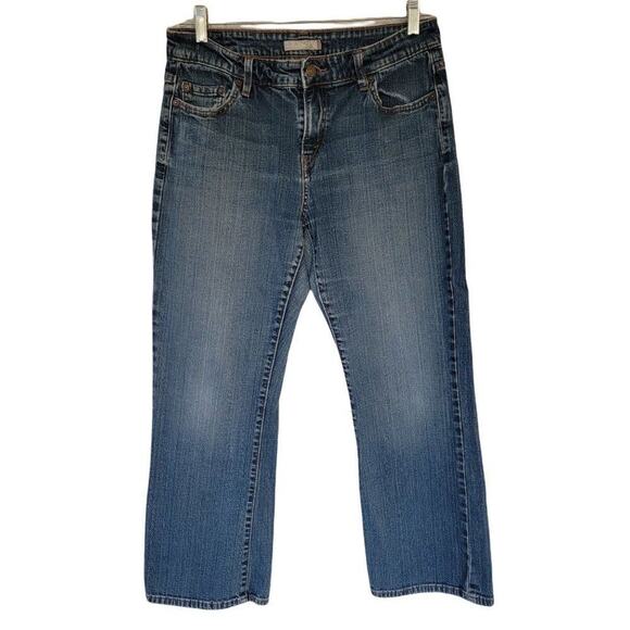 Levis 515 Bootcut Jeans Blue Denim Womens Size 12P Medium Wash Stretch - Picture 1 of 10